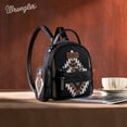 thumbnail image 5 of Wrangler Mini Backpack Aztec Back Pack Purse for Women, Black, 5 of 7