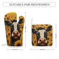 thumbnail image 2 of Farm Cows Oven Mitt And Pot Holder Set Oven Glove for Kitchen Baking Cooking Grilling, 2 of 6