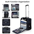 thumbnail image 5 of New York Xpress 16" Underseat Carry-on Luggage Lightweight Softside Rolling Suitcase with 2 Wheels, Navy - TA13, 5 of 10