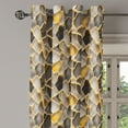 thumbnail image 3 of Ambesonne Marble Print Grommet Curtain, Marbling Look Pattern, 50"x60", Mustard and Taupe Grey, 3 of 5