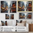 thumbnail image 4 of Designart "Cityscape composition VI" Abstract Collages Floater Framed Canvas Art Print, 4 of 7