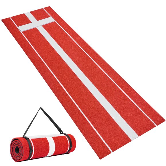 VEVOR Tapis de Lancer de Softball 10x3ft Monticule de Caoutchouc de Lancer de Baseball pour Intérieur Extérieur