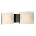 thumbnail image 2 of Pannelli 2-Light Vanity Sconce in Oil Rubbed Bronze with Hand-formed Honey Alabaster Glass, 2 of 2