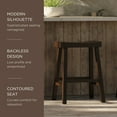 thumbnail image 2 of Open Box Maven Lane Vincent Wooden Rustic Aesthetic Counter Stool, Set of 2, 2 of 7