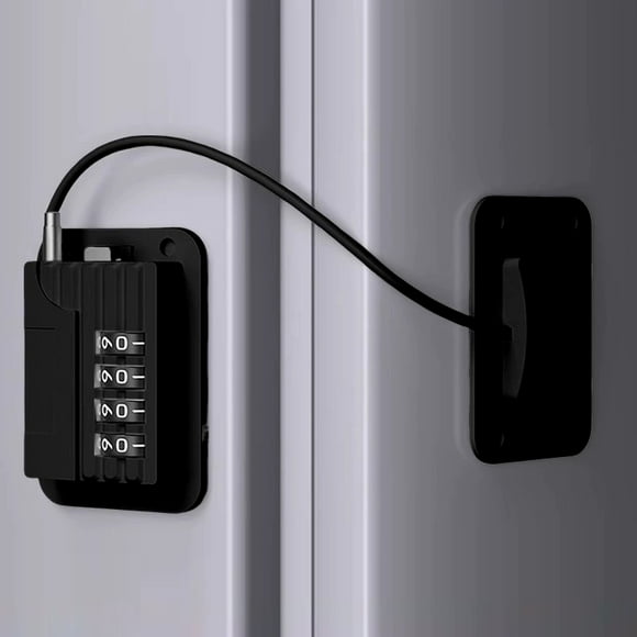Christmas Clearance Sale! Cyenie Black 1X Refrigerator Lock, Punch Child Lock Refrigerator Sliding Door Window Special Lock Multi Function Home Lock