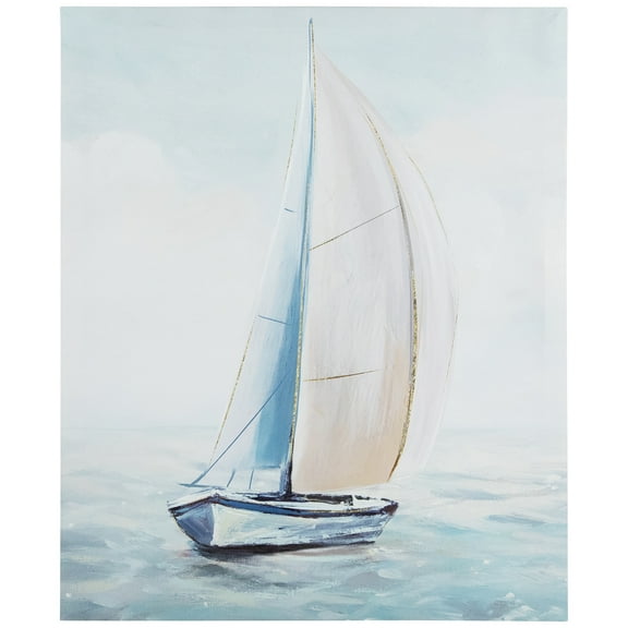 Northlight Watercolor Sailboat Canvas Wall Art - 19.5" x 15.75"