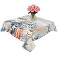 thumbnail image 2 of Blue Coastal Fall Table Cloth Waterproof Tablecloths, Thanksgiving Pumpkins Starfish Botanical Tablecloth Dining Table Cover for Kitchen Party Tabletop Outdoor, Square Tablecloth 54x54 Inch, 2 of 9