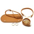 thumbnail image 4 of Bolso Making Kit Manillas de fondo Correas de hombro Bolsa de repuesto Hecho a mano Suministros de reparación DIY Craft para principiantes Brown 5 piezas Kearding AP004440-03, 4 of 7