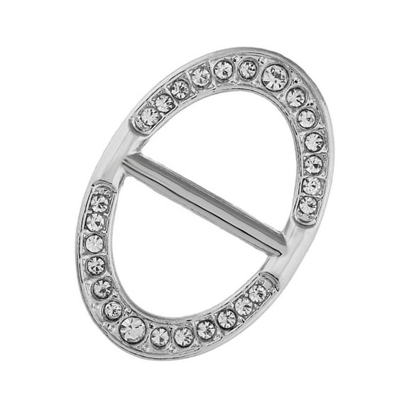 FOLOYORI Silver Scarf Ring with Oval Shape for present Giving 1Pcs