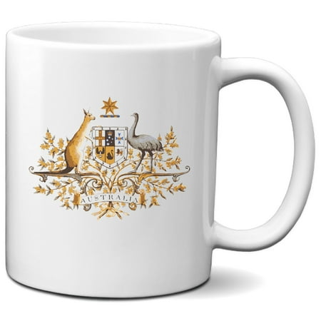 

Australia Coat of Arms Australian National Emblem Country Crest Coffee Mug