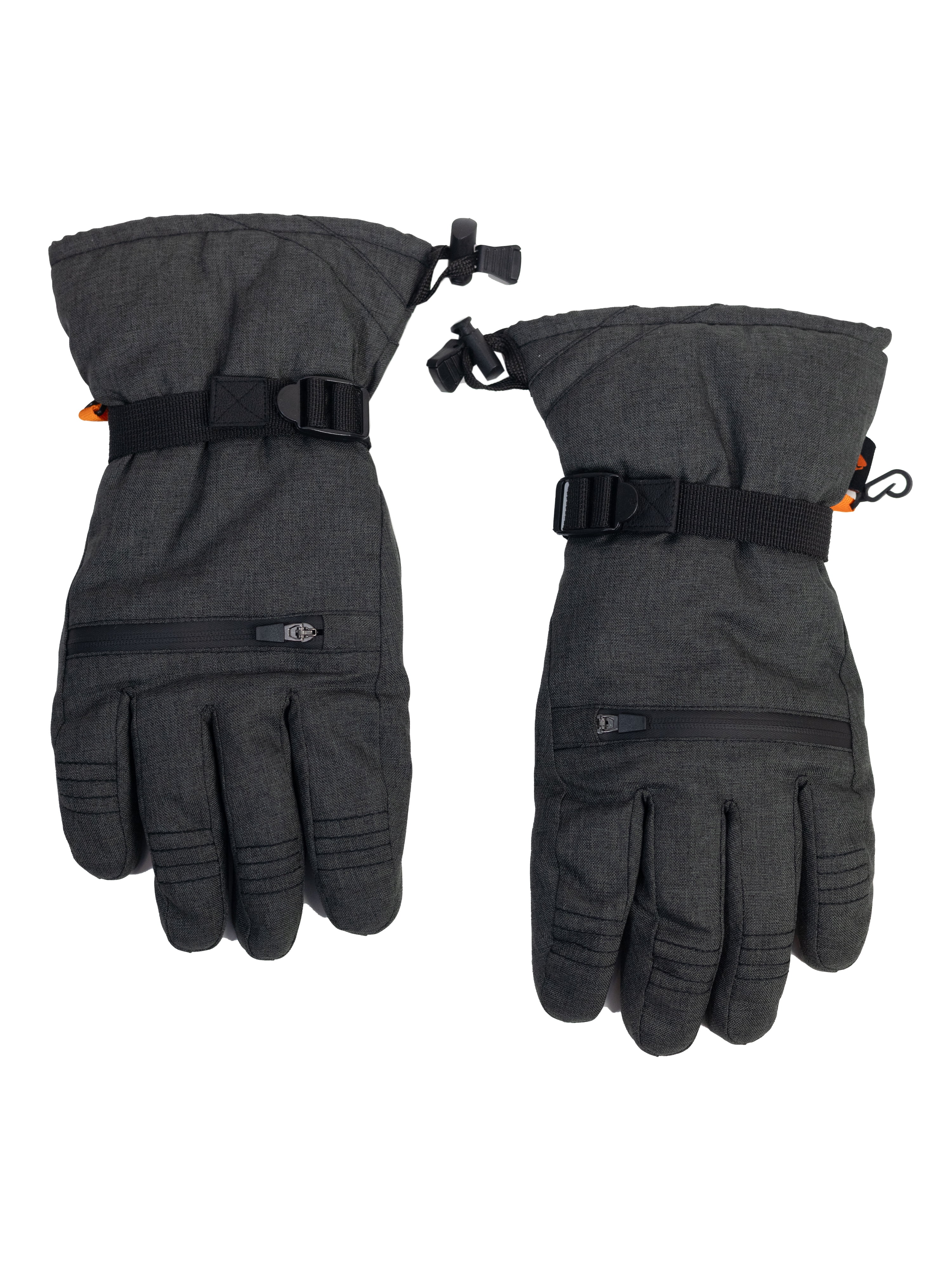 Ozark Trail Mens Ski Glove, Charcoal Sky