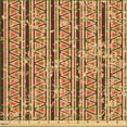 thumbnail image 2 of Ambesonne Retro Fabric by the Yard Upholstery, Grungy Triangles Stripes Art, 3 Yards, Burnt Sienna Redbrown, 2 of 5