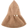 thumbnail image 4 of PIKADINGNIS Women Sun Hat Lace Summer Beach Cap Fashion Pearl Foldable Visor Floppy Hats Wide Brim with Bowknot Bucket Cap, 4 of 5