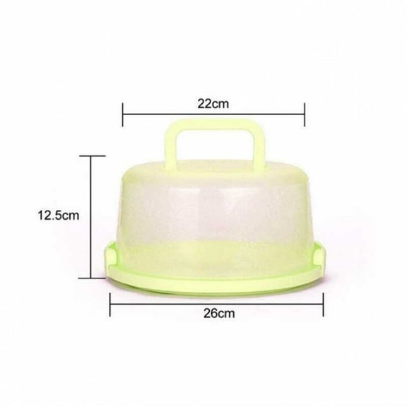 EARKITY Cake Carrier, Plastic Portable Cake Box, Cake Keeper with Dome Lid, Cake Transport Container, Round Cake Stand, Foldable Handle, Suitable for Storage Birthday Cakes, Cupcakes, Nuts, Fruits