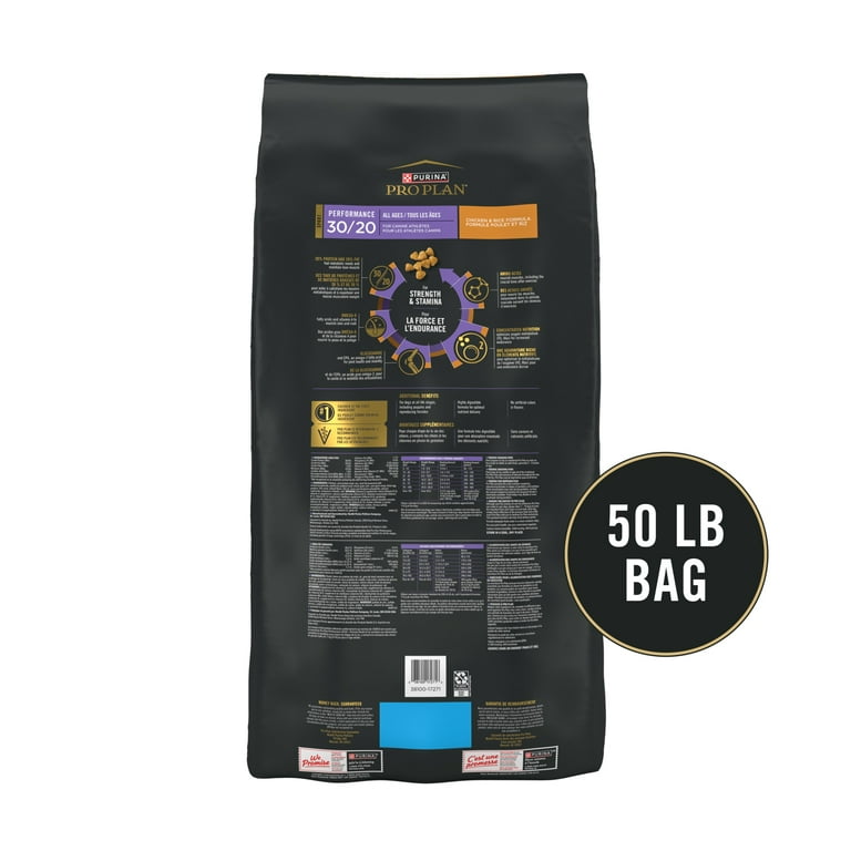 Purina Pro Plan Performance 30/20 High Protein Dry Dog Food, Real