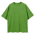 thumbnail image 7 of Summer Tops For Womens T Shirts Loose Fit Casual Crew Neck Oversized Back Print Short Sleeve Women's T-Shirts Graphic Tees Green XL, 7 of 7