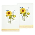 thumbnail image 2 of Linum Home Textiles 100% Turkish Cotton Girasol 2PC Embellished Hand Towel Set, Multi, 2 of 4