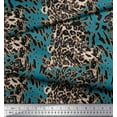 thumbnail image 3 of Soimoi Moss Georgette Fabric Leopard & Tiger Animal Skin Fabric Prints by Yard 42 Inch Wide, 3 of 3