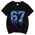 thumbnail image 4 of Afdoent Boys And Girls 67 Funny Number T Shirt Summer Short Sleeve Crew Neck Top T-Shirts 3-4 Years, 4 of 4