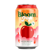 Bloom Nutrition Pop Crisp Apple Prebiotic Soda, 12 fl oz Can