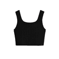 thumbnail image 2 of Womens Crop Tank Tops Rib-Knit Square Scoop Neck Workout Top Summer Yoga Gym Shirts, 2 of 4