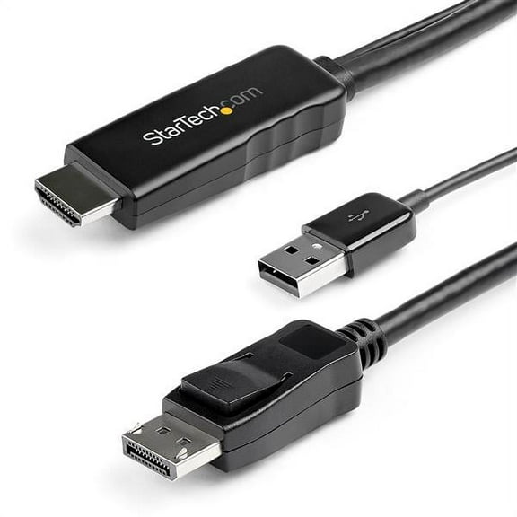 StarTech.com HD2DPMM2M 2m (6.6 ft.) HDMI to DisplayPort Cable 4K 30Hz - Black