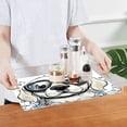 thumbnail image 4 of WOBOGO Cartoon White Labrador Acrylic Serving Trays 15.7x11.8 Inch Spill Proof Clear Decorative Organizer with Handle, 4 of 7