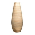 thumbnail image 2 of Villacera Handcrafted 22” Tall Natural Bamboo Vase | Decorative Tear Drop Floor Vase for Silk Plants, Flowers, Filler Decor | Sustainable Bamboo, 2 of 6