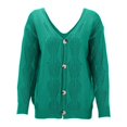 thumbnail image 5 of Ediodpoh Reversible Knit Cardigan for Women Long Sleeve Open Front Sweater with Backless Design Outwear for Fall Winter Green XL, 5 of 6