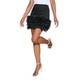 thumbnail image 3 of Minifalda elegante Txlixc a la moda para mujer, falda con dobladillo de plumas de Color sólido para adultos, ropa Sexy para playa, ropa de calle Y2k Txlixc  Estilo de ocio, 3 of 7