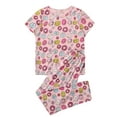 thumbnail image 1 of Innerwin Pajamas Set Plaid Printed Ladies Sleepwear Home Color Block Basic Nightwear Donut M, 1 of 3
