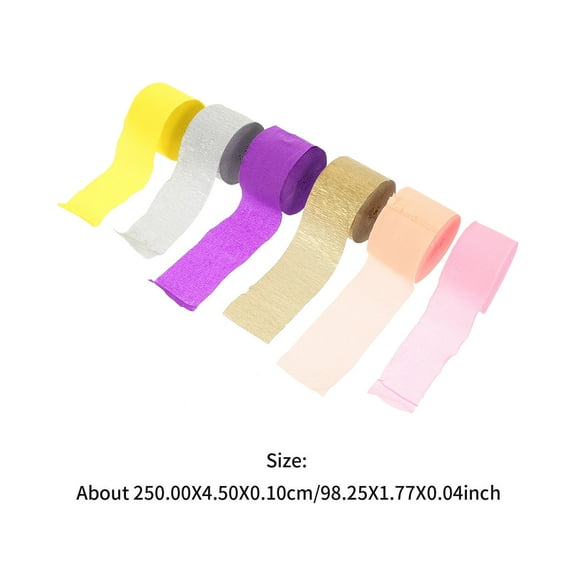 COOPHYA Gold Crepe Paper Streamer 6 Rolls for Party Crepe Paper Streamers and Celebrations