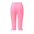 thumbnail image 4 of Pantalon Cargo pour Femmes à Coupe Décontractée par Generic TG, Capris Décontractés Noirs Unis, à Cordon, Raccourcis, Légers, 1 Unité, 4 of 5