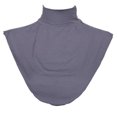 thumbnail image 1 of Mujeres Hijab Colr Mock Blusa Colr Versátil Camisa De Vestir Suéter Colr Decorativo - gris, Única Sunnimix cuello de dickey cuello alto, 1 of 8