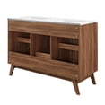 thumbnail image 5 of Modway Soma 48" Double Sink Modern Wood Bathroom Vanity in Walnut/White, 5 of 17