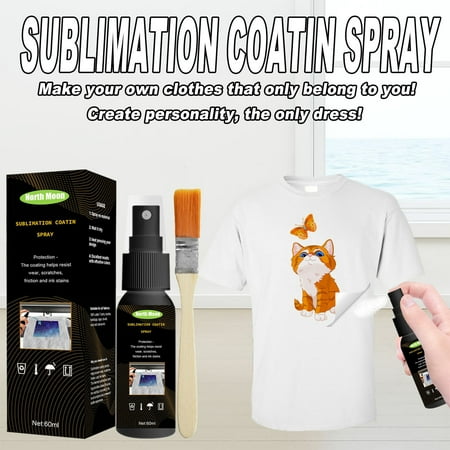 

Feiboyy 60MLSublimation Multi-purpose Spray Quick-drying Wear- Coating Stain Coating Liquid Canvas Multi-purpose Adhesion Carton Clothing Home DIY