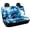 Blue Marbling Pattern, variant on POLERO Horse Sunflower Full Wrap Rear Bench Seat Cover for Car Interior Automotive, Comfortable Stretch Backrest Cover Protectors for Truck and Sedan