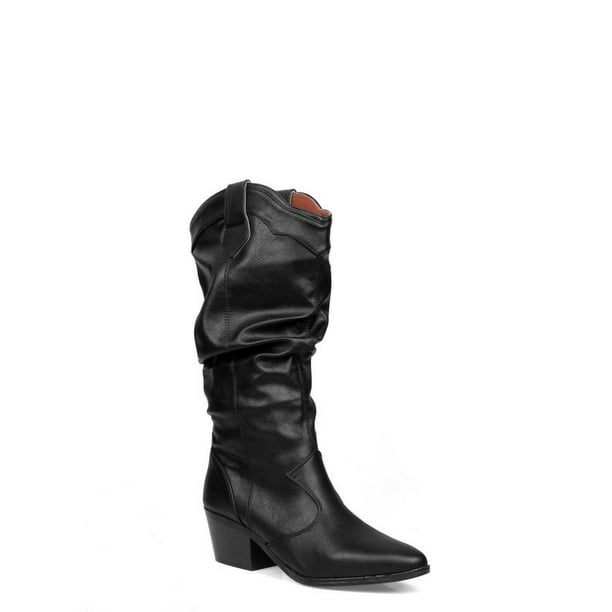 slouchy pull on boots