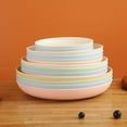 thumbnail image 3 of 20cm Wheat Fiber Dinner Plate Round Plates Original Fruit Salad Pasta Steak Dessert Unbreakable Tableware, 3 of 5