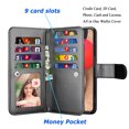 thumbnail image 2 of Takfox Compatible for Samsung Galaxy A13 (5G) Case, for Galaxy A13 (5G) Wallet Case, PU Leather ID Credit Card Holder Folio Flip Cover [9 Card Slots] [Magnetic] Detachable Case & Strap,Black, 2 of 7