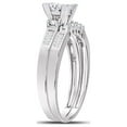 thumbnail image 3 of 10kt White Gold Princess Diamond Bridal Wedding Ring Band Set 1/2 Cttw, 3 of 4