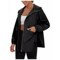 thumbnail image 4 of Womens Jackets Lightweight Jacket Women Women's Long Sleeved Zipper Hooded Jacket Windbreaker Casual Coat, 4 of 6