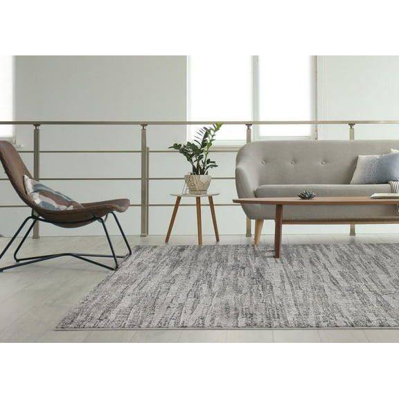 United Weavers Evolution Reaver Contemporary Abstract Accent rug, Grey, 1'11" x 3'