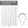 thumbnail image 3 of Shower Curtain, Rustic Abstract Black Striped Cloth Shower Curtain Sets with 12 Metal Shower Curtain Hooks, Luxury Washable Farmhouse Fabric Shower Curtains for Bathroom Decor, 72x72 Inches, 3 of 6