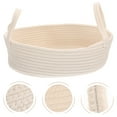 thumbnail image 4 of Basket Storage Cotton Woven Rope Toy Laundry Bins Bin Baskets Hamper Nursery Holder Sundries Clothes Wicker Rattan Lined, 4 of 9