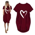 thumbnail image 5 of Fshaion Robe d'Été pour Femmes 2024 Grande Taille Décontractée Ample Imprimée Robe Manches Courtes Col en V Liquidation à Moins de 10!, 5 of 5