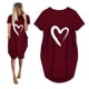 thumbnail image 5 of Puntoco Vestido De Manga Corta Con Cuello En V, Vestido Casual Suelto Con Estampado De Amor Para Mujer Burdeos Xl, 5 of 5