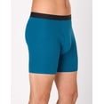 thumbnail image 3 of Hanes Ultimate Underwear Boxer Briefs Pack - 4-Pack - ComfortSoft Moisture-Wicking Cotton Black/Gray/Stripe/Teal L Men's, 3 of 8