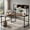 Walnut, variant on Demi Bonn Reversible L-Shaped Corner Desk with Storage Bookshelf, Small Home Office Desk Study Writing Table, Black