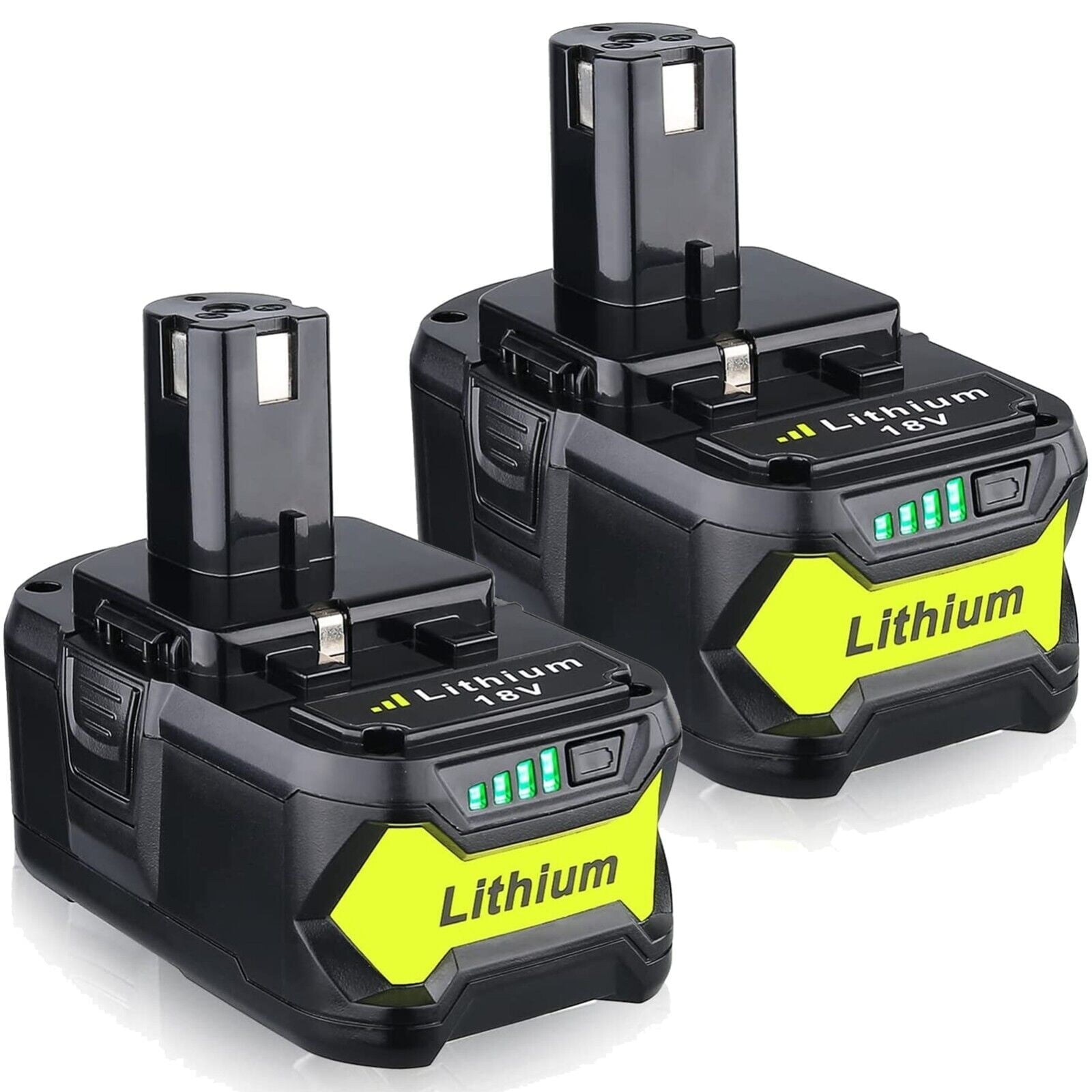 2pack 8.0Ah Replacement for Ryobi P108 18V Lithium Battery P105 P102 P103 P107 P109 P100 for Ryobi 18-Volt Battery